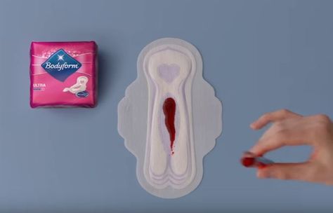 According to traditional period product adverts, women are indeed aliens. They bleed a strange blue liquid and need packaging as discrete as possible to co Normalize Periods, Social Awareness Posters, Female Branding, Ambient Advertising, Period Pictures, Period Poverty, Period Blood, Aunt Flo, Blood Drip