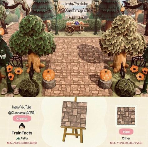 Animal Crossing Design Codes, Animal Crossing Design, Animal Crossing Pc, Acnh Paths, Acnh Cottagecore, Brick Path, Animal Crossing 3ds, Animals Crossing, Ac New Leaf