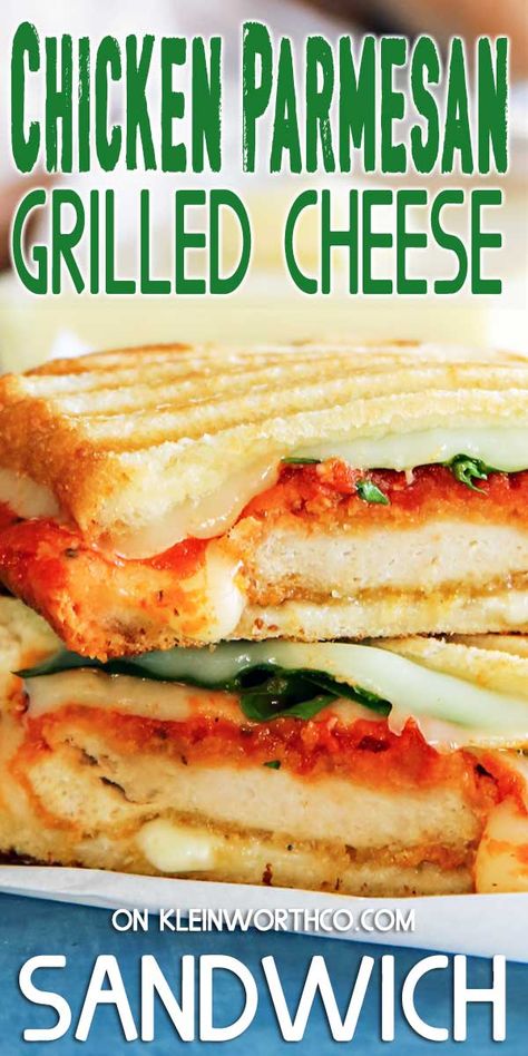 Parmesan Grilled Cheese, Chicken Breast Sandwich, The Best Grilled Cheese, Chicken Parmesan Sandwich, Chicken Marinara, Grill Cheese, Hot Sandwiches, Dinner Favorites, Panini Recipes