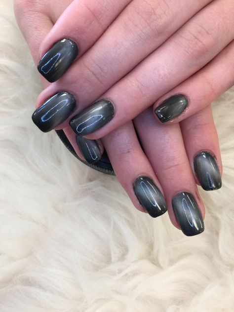 3D cat eye Nails Cat Eye Nails Polish, Eye Nail Art, Manicure Nail Designs, Chrome Nails Designs, Square Nail Designs, Wedding Nails Design, Cat Nails, Cat Eye Nails, Nail Extensions