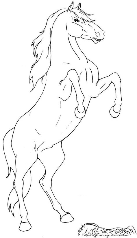 Number Five, Horse Coloring Pages, Horse Drawings, Horse Coloring, Not Allowed, A Horse, Coloring Page, Coloring Pages, Deviantart