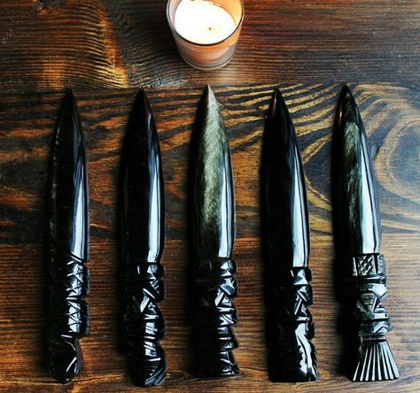 Obsidian Athame Red Kingdom, Gold Sheen Obsidian, Pagan Crafts, Mojo Bags, Standing Stones, Sheen Obsidian, Star Wars Outfits, Season Of The Witch, Black Obsidian