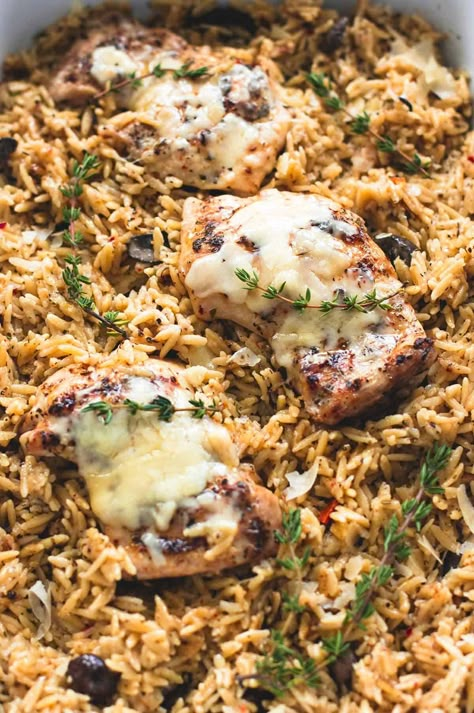 Slow Cooker Parmesan Herb Chicken & Orzo - Creme De La Crumb Chicken Orzo Recipes, Parmesan Chicken Rice, Slow Cooker Beef Stroganoff, Slow Cooker Ribs, Orzo Recipes, Chicken Orzo, Herb Chicken, Parmesan Chicken, Slow Cooker Meals