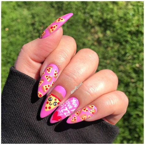 𝔈𝔩𝔞𝔦𝔫𝔢 𝔔 🧡 on Instagram: “Happy National Pizza Day! 🍕🧡 #pizzanails” Pizza Nails, National Pizza Day, Pizza Day, Mani Pedi, Beauty And The Beast, Nail Inspo, Gel Nails, Health And Beauty, Nail Designs