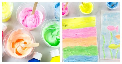 How to Make Homemade Shaving Cream Paint for Kids Homemade Shaving Cream, Shaving Cream Painting, Happy Coffee, Summer Crafts For Kids, Shaving Cream, Finger Painting, How To Make Homemade, Summer Crafts, Painting For Kids