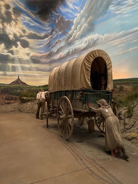 Pioneer Wagon, Church Artwork, Kearney Nebraska, Western Nebraska, Wagon Trails, Independence Missouri, Mormon Art, Chimney Rock, Western Artwork