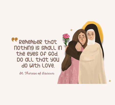 St Cecilia Quotes, Saint Therese Of Lisieux Art, Saint Therese Of Lisieux Quotes, St Therese Quotes, St Therese Of Lisieux Quotes, Wallpaper Shuffle, Women Saints, Saint Art, Saint Quotes Catholic