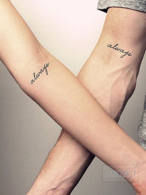 Matching Bff Tattoos, Couple Tattoos Love, Best Couple Tattoos, Good Tattoo Quotes, Tattoos Infinity, Tattoos For Lovers, Bff Tattoos, Matching Couple Tattoos, Cool Small Tattoos