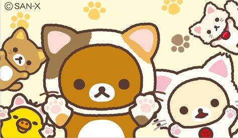 Rilakkuma Widget, Rilakuma Wallpapers, Rilakkuma Wallpaper, Pink Widget, Melody Hello Kitty, Cute Desktop Wallpaper, Bear Theme, Sanrio Wallpaper, Kawaii Wallpaper