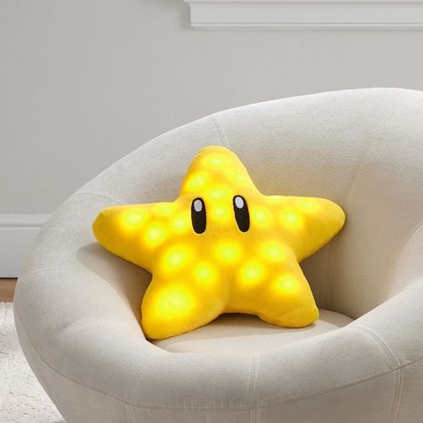 Mario Inspired Bedroom, Mario Room Decor, Nintendo Room Decor, Super Mario Bros Office Decor, Mario Bros Furniture, Red Playroom, Super Mario Home Decor, Mario Pillow, Mario Lights