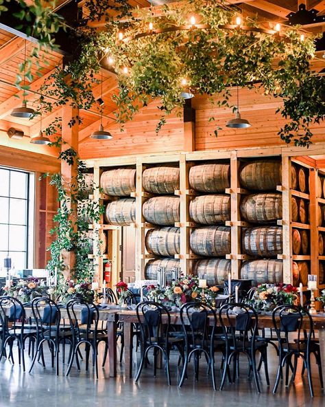 Distillery Tasting Room, Event Ideas Creative, Whiskey Wedding, Distillery Wedding, Table Rentals, Brewery Restaurant, Refined Rustic, Whiskey Distillery, Brick Interior