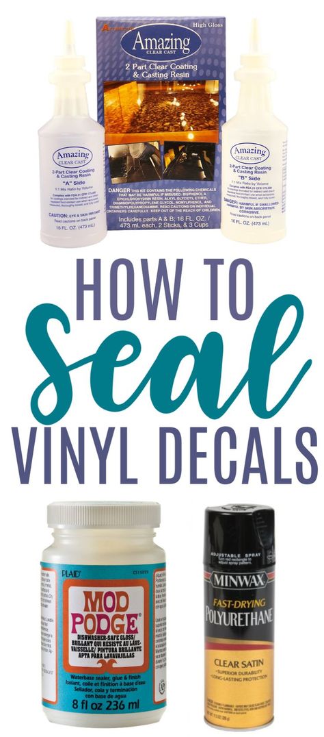 How To Seal Vinyl Decals - Makers Gonna Learn Diy Vinyl Projects, Cricut Supplies, Cricut Explore Projects, Nagellack Trends, Projets Cricut, Maker Project, Cricut Projects Beginner, Diy Cups, Diy Vinyl