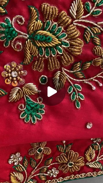 Zardozi Work Blouse Designs, Embroidery Outline, Latest Embroidery Designs, Bal Gopal, Hand Work Design, Latest Blouse Designs Pattern, Zardozi Work, Maggam Work Designs, Aari Designs