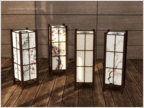 Sims 4 Japanese Bathroom, Sims 4 Cc Japanese Wallpaper, Sims 4 Chinese Furniture, Japanese Props, Sims 4 Japanese House, Sims 4 Japanese Cc, Japan Furniture, Japanese Scandinavian, Japanese Lamp