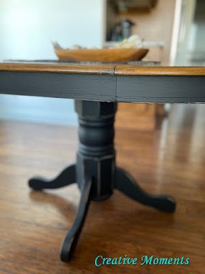 Walnut & Black Dining Table Black Leg Dining Table, Grey And Black Dining Table, Black Stained Table, Dining Room Table Redo, Grey Dining Room Table, Black Wood Dining Table, Oak Table And Chairs, Painted Dining Room Table, Black Dining Room Table