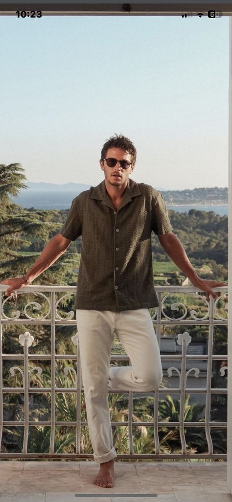 Italian Men Style Summer, Italy Aesthetic Outfit, Italian Men Style, Italian Fashion Summer, Summer Vogue, Wine Tasting Outfit, Greek Men, Aesthetic Outfits Men, Amalfi Coast Italy