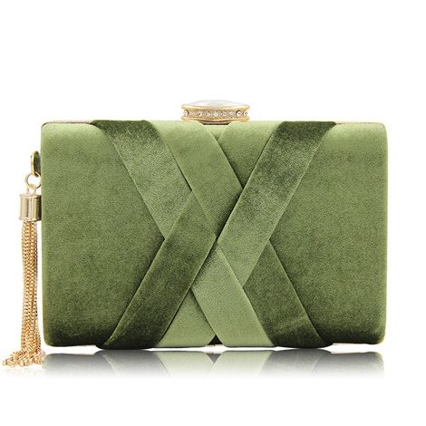 Chic Velour Knitted Design Evening Clutch Green Clutch Purse, Bridal Clutch Purse, Wedding Clutch Purse, Green Clutch, Wedding Handbag, Suede Purse, Suede Clutch, Wedding Clutch, Bridal Clutch