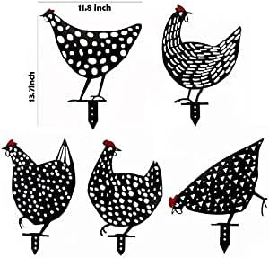 Amazon.com: Giragaer 5PCS 13inch Metal Chicken Yard Art, Hollow Out Rooster Animals Silhouette Statue Decor, Lifelike Ornaments Hen Yard Decorative, Pathway, Floor Decoration, Garden, Lawn, Outdoor Decoration : Patio, Lawn & Garden Chicken Crafts Zazzle, Chicken Yard Art, Animals Silhouette, Chicken Yard, Silhouette Ornaments, Statue Decor, Floor Decoration, Chicken Painting, Metal Chicken