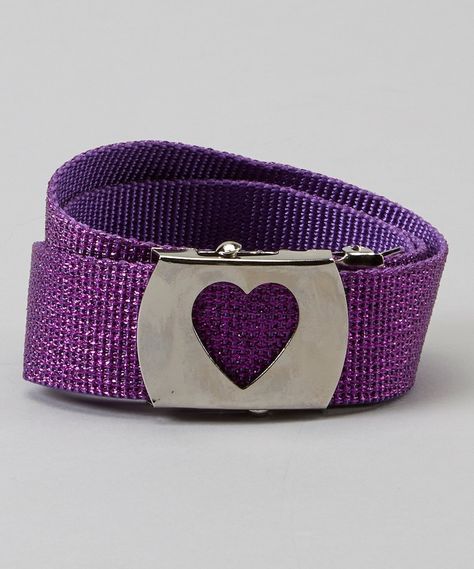 This belt comes with a heart buckle and any color strap. Shown here on purple. Add additional belt straps if you wish. please check my store for additional belt strap listing. the buckle is easily interchangeable. Each belt is 1 1/4 inches wide. sizing is as follows unless otherwise requested: Age 2/3 yrs 26" long Age 4yrs 28" long Age 5/6 30" long Age 7/8 32" long Age 9/10 35" long Heart Belt, Rainbow Belts, Purple Belt, Girls Belts, Hello Kitty Jewelry, Kids Belt, Girls Heart, Purple Metallic, Custom Belt