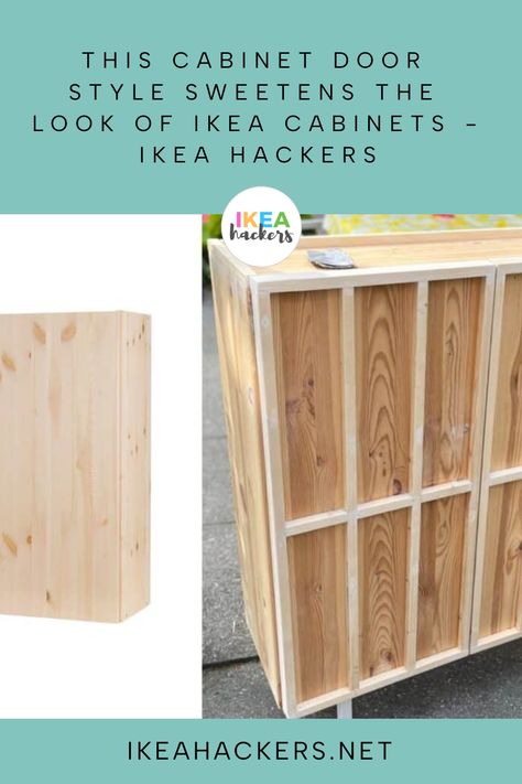 This Cabinet Door Style Sweetens The Look of IKEA Cabinets - IKEA Hackers Hauga Hack Ikea, Diy Ivar Ikea Hacks, Ivar Door Hack, Ivar Cabinet Ideas, Ikea Ivar Cabinet Hack, Painted Ivar, Ivar Cabinet Hack, Cabinet Doors Diy, Ikea Cupboards