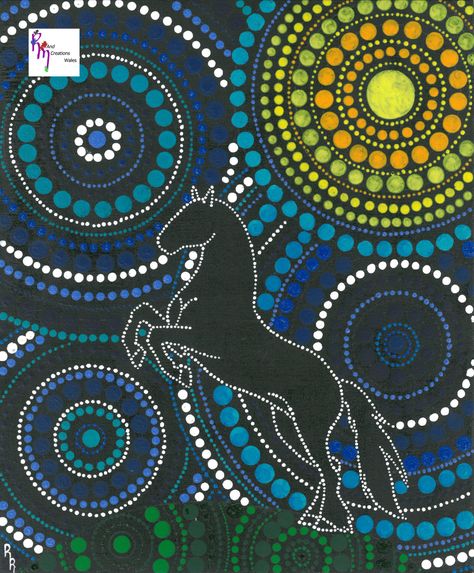 Horse Dot Painting, Sequin Art, Dotting Art, Q Tip Painting, Dot Art Painting, Mandala Dots, Dot Art, Aboriginal Art, Horse Painting