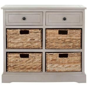 Basket Drawers, Safavieh Furniture, Drawer Storage Unit, Grey Storage, Wood Chest, Wood Drawers, Decor Guide, Beachcrest Home, Cheap Home Decor