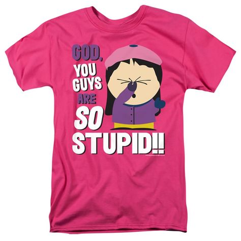 South Park So Stupid Men's 18/1 Cotton Short-Sleeve T-Shirt South Park Clothes, Hot Pink Clothes, Scene Shirts, South Park Shirt, Hot Pink Outfit, Scene Shirt, Silly Clothes, Alt Clothes, Scene Outfits