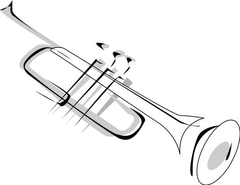 Simple Trumpet Tattoo Design Trumpet Tattoo Design, Trumpet Drawing, Trumpet Tattoo, Tattoos Pinterest, Design Tattoos, Music Tattoo Designs, Music Drawings, Clipart Free, Music Tattoo