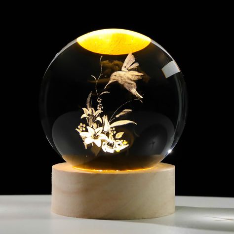 Advanced Crafts, Dandelion Paperweight, Resin Pouring, Hummingbird Gifts, Office Ornaments, Crystal Paperweight, Glass Sphere, Light Decoration, Artistic Installation