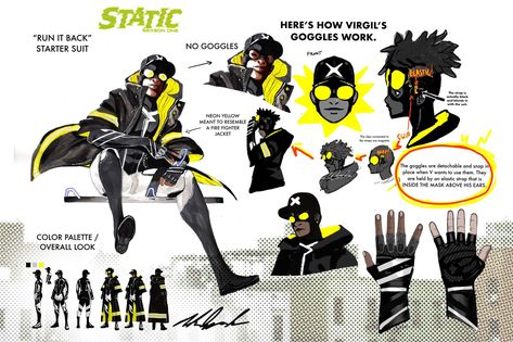 Static Shock, Dc Comics Superheroes, Black Cartoon Characters, Black Characters, Black Anime Characters, Black Cartoon, Superhero Design, Dc Comics Art, Superhero Art