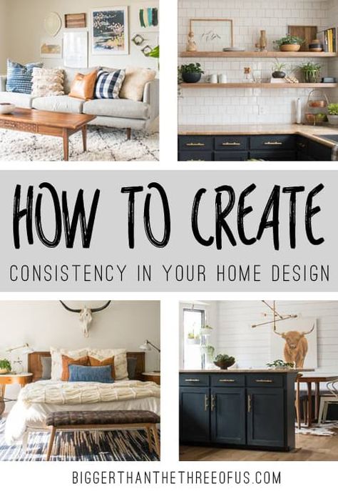 Learn how to create consistency throughout your home with some real-life tips from DIYers. Whether you are keeping your home forever or thinking about resell... use these tips to design a home that you love and that feels cohesive! Simple Diys, Elegant Bohemian, Interior Decorating Tips, Home Decor Colors, Funky Home Decor, Funky Junk, Decorating Inspiration, Amazing Diy, Stylish Home Decor