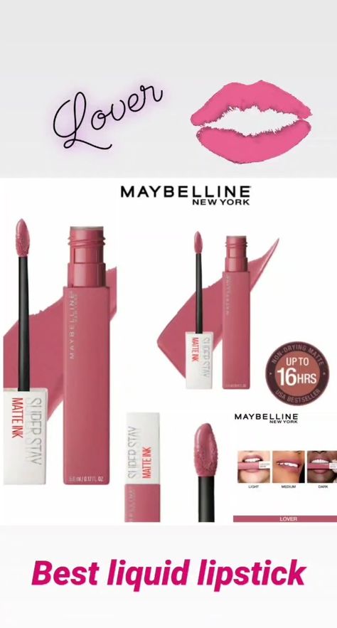 Lover by Maybelline is the best liquid lipstick for fair , medium or dark skin tone.It suits indian skintone as well .nude lipstick for all and dailywear .This lipstick is long lasting and best for office wear Trendy Lipstick Shades 2023, Trendy Lipstick, Best Liquid Lipstick, Nude Lipstick Shades, Suits Indian, Nude Lipstick, Lipstick Shades, Office Wear, Liquid Lipstick