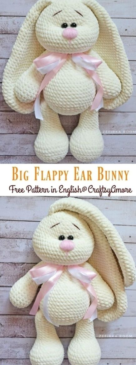 Bunny Amigurumi Free Pattern, Crochet Bear Patterns, Crochet Toys Free, Bunny Amigurumi, Crochet Teddy Bear Pattern, Stuffed Bunny, Crochet Bunny Pattern, Easter Crochet Patterns, Pola Amigurumi