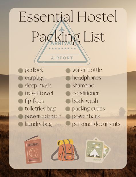 When preparing for a hostel stay, it's important to pack a few essential items to ensure a comfortable and convenient experience. I've made a list of hostel must haves to bring for any hostel stay. Remember to check with your specific hostel for any additional items they recommend or provide. Packing these essentials will help ensure a comfortable and enjoyable hostel experience while minimizing any inconveniences. Hostel Life Hacks, Hostel List Packing, Hostel Needs List, Things To Buy For Hostel, Hostel Things List, Things To Carry To College Hostel, Hostel Must Haves, Hostel Essentials Packing Lists Indian, Hostel Packing List College India