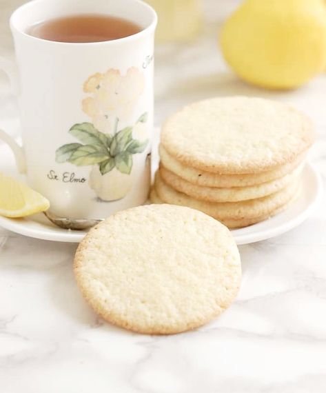 Cookie Thins Recipe, Lemon Cookies Recipes, Mom Recipes, Tea Time Food, Cookies Baking, Tea Cookies, Tea Time Snacks, Lemon Cookies, Cookies Recipes