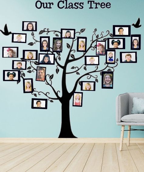 Elementary Classroom Décor.  Photo Tree Wall Decal to decorate your classroom.