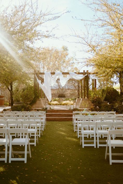 Springs Preserve Ceremony Set up in Las Vegas Springs Preserve Las Vegas, Las Vegas Wedding Ceremony, Wedding Planner Website, Wedding Las Vegas, Jewel Tone Wedding, Focus Photography, Ceremony Inspiration, Las Vegas Weddings, Desert Wedding