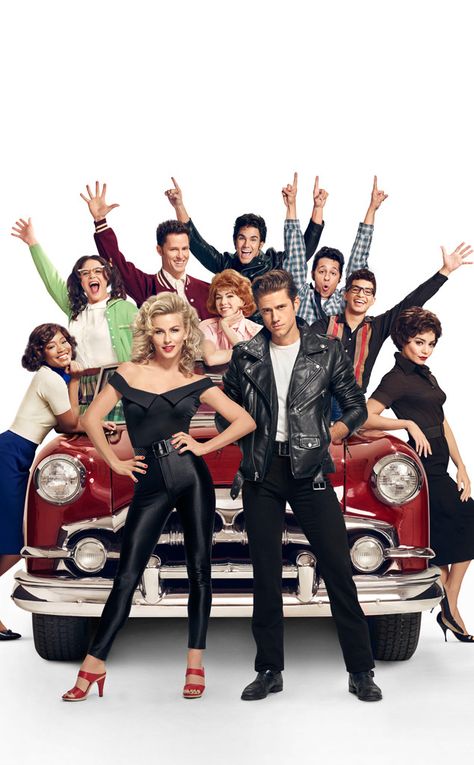 Who's excited for Grease Live? Because the cast sure is in the latest promo pics for Fox's very f... Grease Characters, Musical Grease, Grease Live, Sandy Grease, Grease Movie, Grease Is The Word, Hulk Character, Grease Musical, Movie Art Print