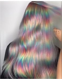 Pastel Rainbow Hair, Hidden Hair Color, Peekaboo Hair Colors, Unicorn Hair Color, Holographic Hair, Underlights Hair, Peekaboo Hair, Vivid Hair Color, Rainbow Hair Color