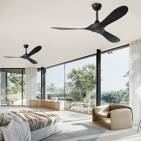 Modern ceiling fan 6-speed fan speed adjustment, set 1/2/4 sleep time, from the downshift mode in summer to the upshift mode in winter, The black ceiling fans adjustable remote control will make your life easier. Kitchen Wall Lights, Black Ceiling Fan, Farmhouse Bedroom, Side And End Tables, Living Room Accents, Outdoor Heating, Ceiling Fan With Remote, Console And Sofa Tables, Modern Ceiling Fan