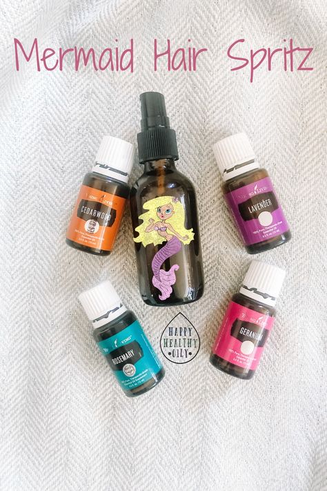 Diy Mermaid Hair, Biblical Oils, Mermaid Hair Spray, Diy Hair Detangler, Herbal Cosmetics, Diy Mermaid, Floral Essential Oils, Essential Oils For Kids, Natural Hair Diy