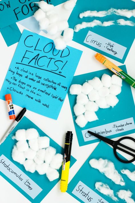 Alice and LoisKids Cloud Science Project - Alice and Lois Cloud Science, Cloud Experiments, Science Project Ideas, Cloud Activities, Weather Science, Science Camp, Science Projects For Kids, Fair Projects, Science Project