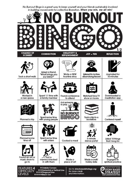 Play No Burnout Bingo alone, or with family/friends/co-workers/network Staff Engagement, Workplace Motivation, Bullet Journal Page, School Climate, Workplace Wellness, Work Skills, Staff Appreciation, Therapy Tools, Visual Learners