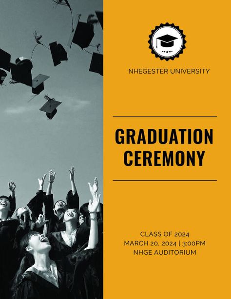 Graduation Program Design, Graduation Program, Workout Plan Template, Certificate Of Participation Template, Ceremony Program Template, Word Program, Graduation Speech, Certificate Design Template, Graduation Invitations Template