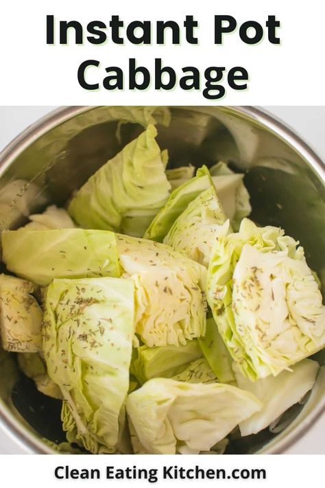 Pressure Cooker Cabbage, Instant Pot Cabbage, Instant Pot Steam, Steamed Cabbage, Cabbage And Sausage, Pumpkin Seed Recipes, Corned Beef Recipes, Cabbage Recipe, Cooked Cabbage