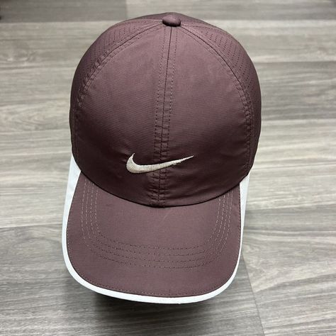 Vintage Nike Golf Hat Cap Brown Mesh Strapback Tailwind Run Tennis Swoosh Check Either Faded A Faded Out Brown Or Burgundy/Plum Color, Super Nice Drifit Athletic Performance, Super Cool Nike Collector Piece * Check Photos For Exact Condition * Hats Have Been Washed Once And Reshaped Unless Brand New, But Independent Flaws Are Not Treated. * Any Questions Feel Free To Ask :) * Lots Of #Hats #Snapback #Baseballcap #Golf #Vintage Nike Golf Hat, Cool Nikes, Nike Brown, Golf Hat, Nike Accessories, Golf Hats, Hats Snapback, Athletic Performance, Plum Color