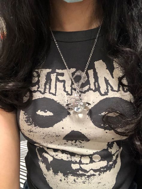 Misfits Crop Top, Misfits Clothes, Misfits Shirt Outfit, Misfits Outfit, Misfits Aesthetic, My Sweet Audrina, Misfits Shirt, Y2k Grunge Aesthetic, Y2k Grunge