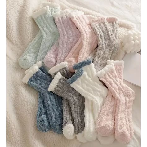 This Listing Is For A Women's 8 Pack Of Fuzzy Socks Warm Mid Tube Socks New! 95% Polyester And 5% Spandex. House Socks, Fleece Socks, Women Crew Socks, Soft Slippers, Fuzzy Slippers, Fuzzy Socks, Stil Elegant, Warm Slippers, Warm Socks