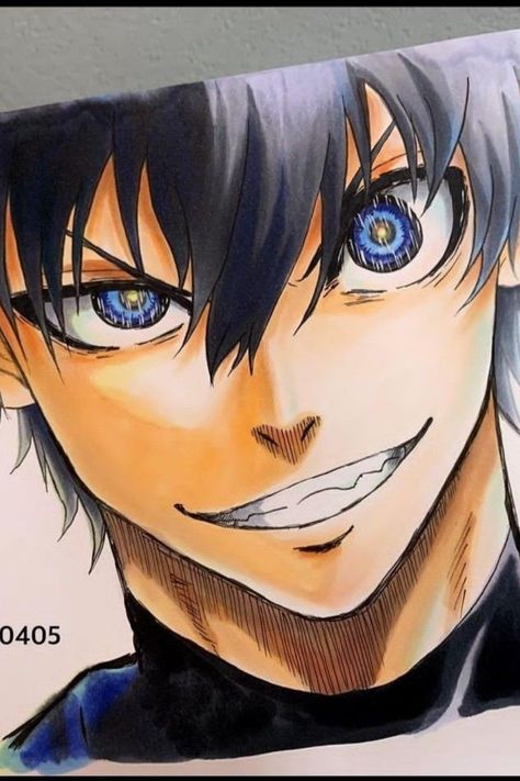 Blue Lock Painting, Bluelock Drawing, Blue Lock Sketch, Blue Lock Drawing, Anime Face Drawing, Comic Art Sketch, Joker Drawings, Manga Coloring Book, Ben Heine