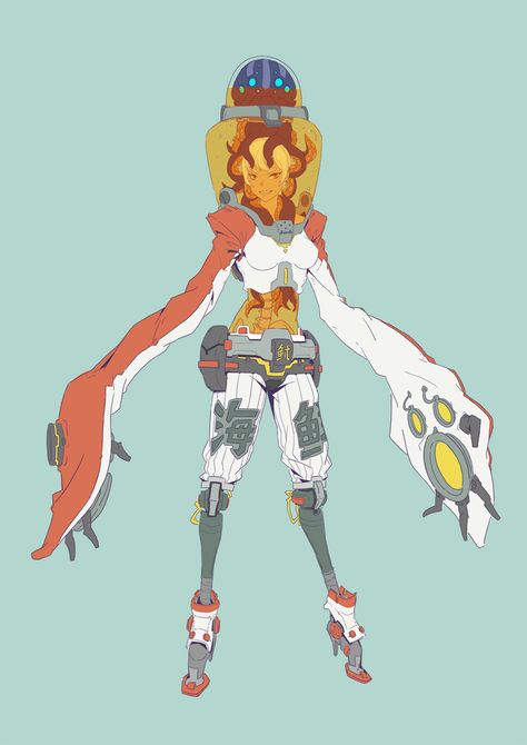 ArtStation - squid, changyu Q Adopt Idea, Female Character Design, Sci Fi Art, Drawing Reference Poses, Creature Design, Great Artists, Character Design Inspiration, Character Concept, Cyberpunk